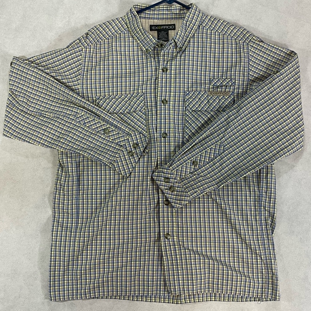 Exofficio Large Men’s Vented Long Sleeve Oxford EUC